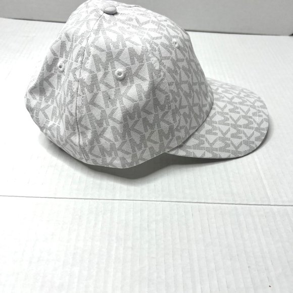 MICHAEL KORS Monogram MK Logo Baseball Cap Hat 538801C White NWOT - Picture 4 of 9